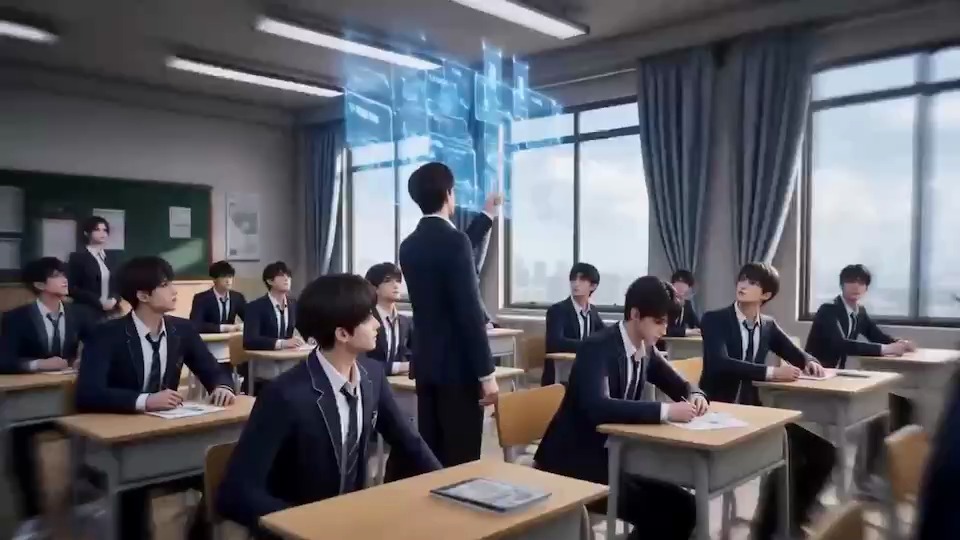 学员项目作品画面:校园玄幻片段