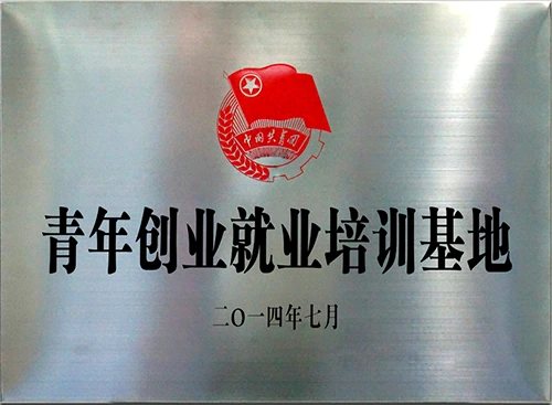 共青团青年创业就业培训基地证照或牌匾原图