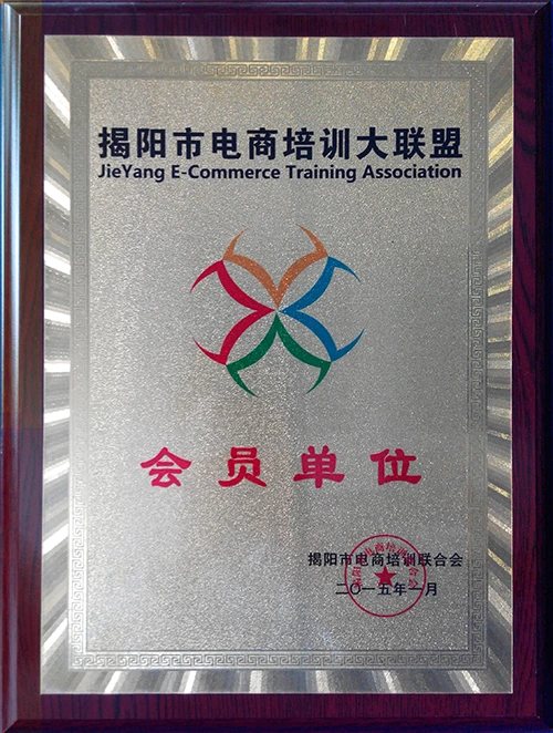 揭阳市电商培训大联盟会员单位证照或牌匾原图